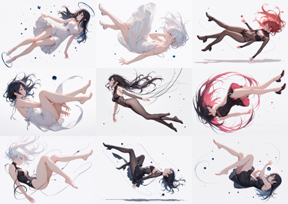 Illustrious NSFW from HaDeS v2.0.24 - 空中に浮いているポーズのキャラクターを表現するプロンプト、画像生成結果:画像40
