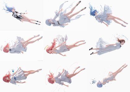 Izariamagemix_Illstrious v5.0 - 空中に浮いているポーズのキャラクターを表現するプロンプト、画像生成結果:画像43