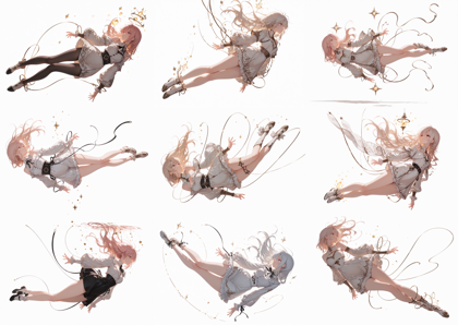 Kiyomi IL v1 - 空中に浮いているポーズのキャラクターを表現するプロンプト、画像生成結果:画像45