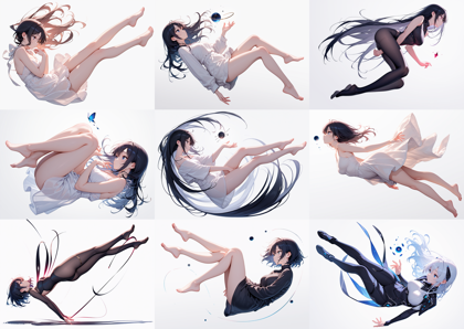 MIX03 v1.0 - 空中に浮いているポーズのキャラクターを表現するプロンプト、画像生成結果:画像50