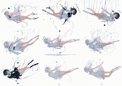 Nova Flat XL v8.0 - 空中に浮いているポーズのキャラクターを表現するプロンプト、画像生成結果:画像67