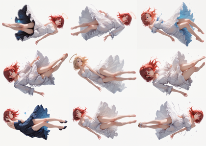 PPPAnimix-IL 16.0 - 空中に浮いているポーズのキャラクターを表現するプロンプト、画像生成結果:画像55