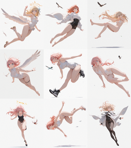 Prefect illustrious XL v4.0 - 空中に浮いているポーズのキャラクターを表現するプロンプト、画像生成結果:画像76