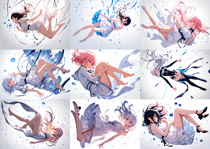 TanemoMix v6 - 空中に浮いているポーズのキャラクターを表現するプロンプト、画像生成結果:画像18