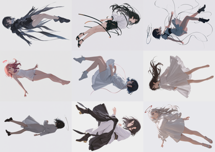 TSRMix v3.5 - 空中に浮いているポーズのキャラクターを表現するプロンプト、画像生成結果:画像60