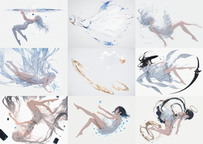 Unholy Desire Mix - Sinister v6.0 - 空中に浮いているポーズのキャラクターを表現するプロンプト、画像生成結果:画像61