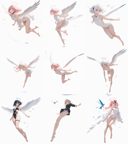 WooMix v1.97Hc - 空中に浮いているポーズのキャラクターを表現するプロンプト、画像生成結果:画像81