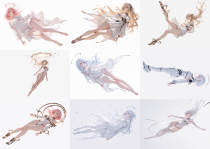 WooMix v1.97Hb - 空中に浮いているポーズのキャラクターを表現するプロンプト、画像生成結果:画像10