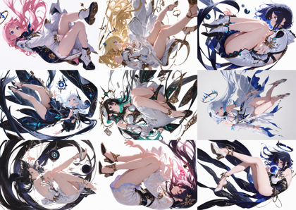 yoiko style model v1.6 - 空中に浮いているポーズのキャラクターを表現するプロンプト、画像生成結果:画像9