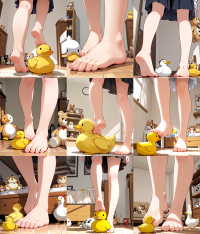 HakushiMix v1.41 - 足で踏みつけるポーズのプロンプト、画像生成結果:画像8