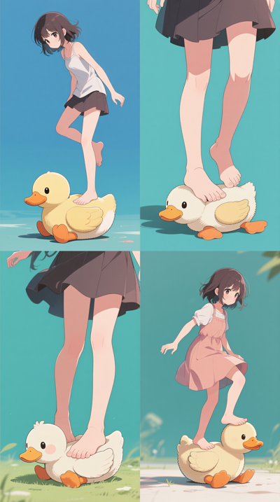 Qwen-Image - 足で踏みつけるポーズのプロンプト、画像生成結果:画像19