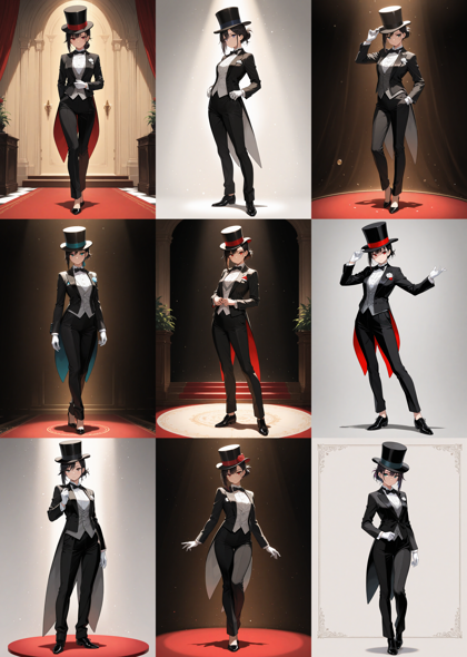 Nova Anime XL v12.5 - フォーマルな帽子を表現するプロンプト:画像8