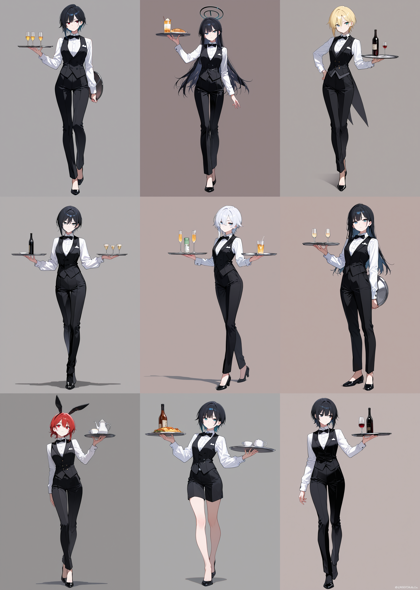 WAI-NSFW-illustrious-SDXL v15.0 - フォーマルなレストラン、カジノのスタッフの衣装を表現するプロンプト、画像生成結果:画像2