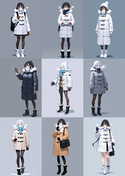 Hassaku XL v3.2 - キャラクターの全身を表現するプロンプト、画像生成結果:画像3