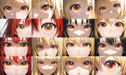Nova Anime XL v9.0 - 目、瞳のアップ画像を生成するプロンプト:画像9