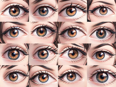 BluePencil v1.0.0 - Negative prompt: eyelashes なし - 目、瞳のアップ画像を生成するプロンプト:画像31
