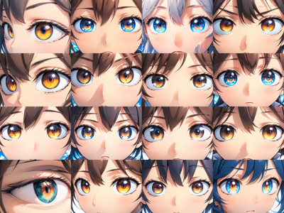 BluePencil v1.0.0 - Negative prompt: eyelashes あり - 目、瞳のアップ画像を生成するプロンプト:画像40