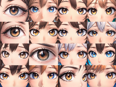 BluePencil v1.0.0 - Negative prompt: eyelashes なし - 目、瞳のアップ画像を生成するプロンプト:画像39
