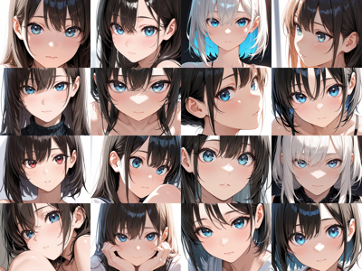 Nova Anime XL v4.0 - Negative prompt: eyelashes なし - 目、瞳のアップ画像を生成するプロンプト:画像27