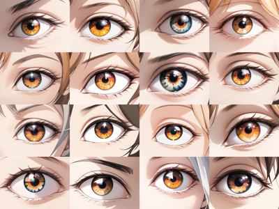 Reproduction v8.7 - Negative prompt: eyelashes あり - 目、瞳のアップ画像を生成するプロンプト:画像34