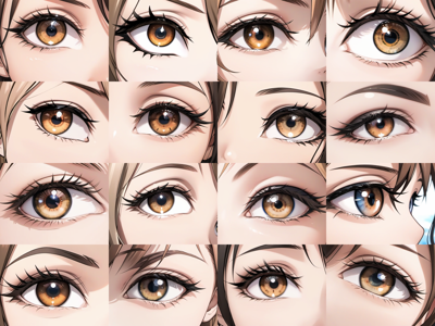 Reproduction v8.7 - Negative prompt: eyelashes なし - 目、瞳のアップ画像を生成するプロンプト:画像33