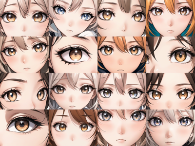 Reproduction v8.7 - Negative prompt: eyelashes なし - 目、瞳のアップ画像を生成するプロンプト:画像41