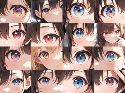 WAI-NSFW-Illustrious v9.0 - Negative prompt: eyelashes あり - 目、瞳のアップ画像を生成するプロンプト:画像16