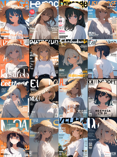 雑誌の表紙のようなデザインの画像を出力するプロンプト:画像2