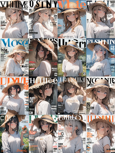 雑誌の表紙のようなデザインの画像を出力するプロンプト:画像1