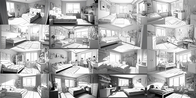 モノクロ線画を出力するプロンプト (SDXLモデル使用):画像4