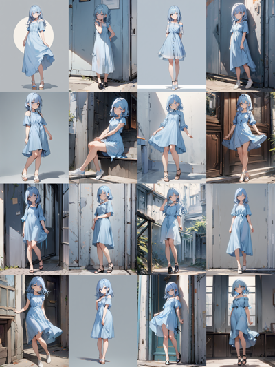ワンピースを着たキャラクターを出力するプロンプトと出力結果:画像5