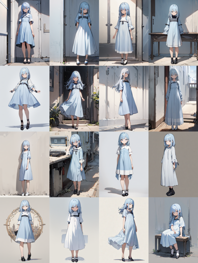 ワンピースを着たキャラクターを出力するプロンプトと出力結果:画像3