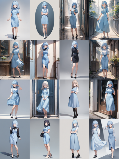 ワンピースを着たキャラクターを出力するプロンプトと出力結果:画像8