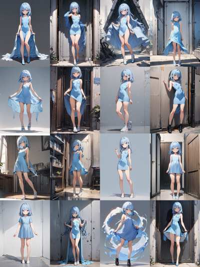 ワンピースを着たキャラクターを出力するプロンプトと出力結果:画像2