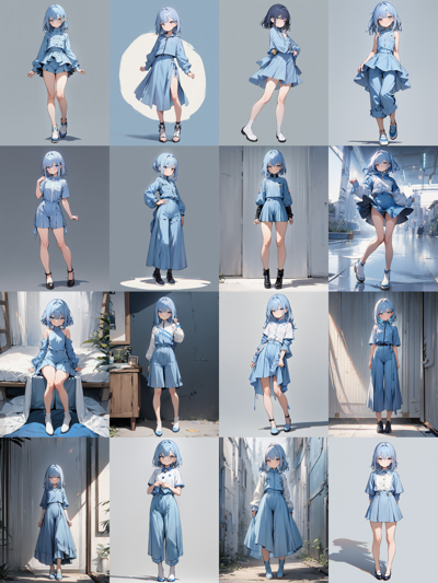 ワンピースを着たキャラクターを出力するプロンプトと出力結果:画像13