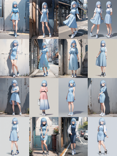 ワンピースを着たキャラクターを出力するプロンプトと出力結果:画像9