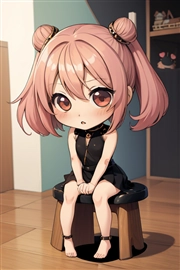 Featureless Mix v1.0 - 頭身の低いキャラクター(ちびキャラ)、デフォルメの強いキャラクター を生成するプロンプト:画像8