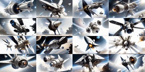 Mecha XL - SF的な宇宙船、宇宙戦艦 を生成するプロンプト・画像生成結果:画像6