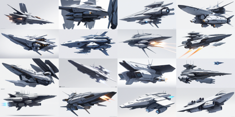 Vixon's Noob Illust Merge v14 - SF的な宇宙船、宇宙戦艦 を生成するプロンプト・画像生成結果:画像12