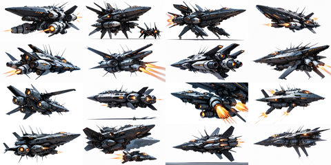 Illustrij v9 - SF的な宇宙船、宇宙戦艦 を生成するプロンプト・画像生成結果:画像22