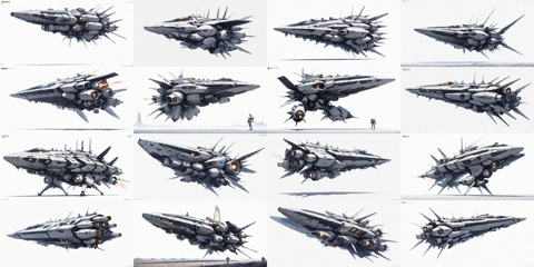 Vivid Animated Pony・Illustrious XL v1 - SF的な宇宙船、宇宙戦艦 を生成するプロンプト・画像生成結果:画像23