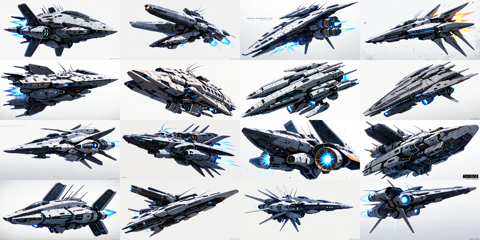 TanemoMix v2 - SF的な宇宙船、宇宙戦艦 を生成するプロンプト・画像生成結果:画像24