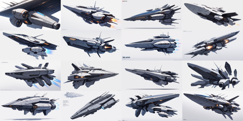 ZUKI anime ILL - SF的な宇宙船、宇宙戦艦 を生成するプロンプト・画像生成結果:画像27