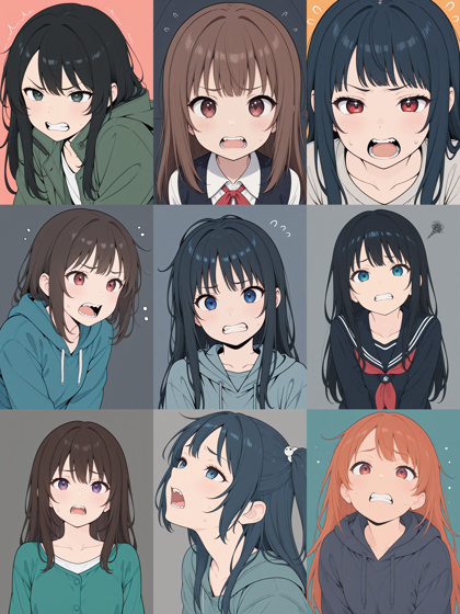 AlcAI - Anime Haven v11 - 歯ぎしりする、悔しがる表情のプロンプト:画像7