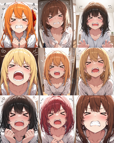 Hakushi Mix v1.3 - 歯ぎしりする、悔しがる表情のプロンプト:画像17