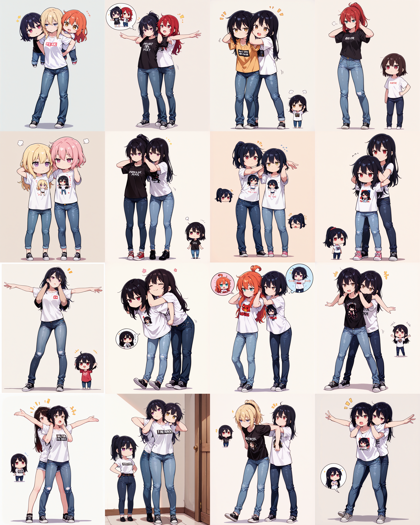 LemonSugarMix Flat - 羽交い絞めのポーズのプロンプトと画像生成結果:画像6