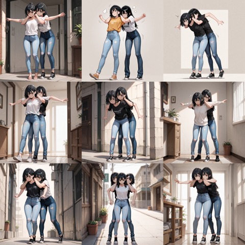 Prefect Illustrious v3 - 羽交い絞めのポーズのプロンプトと画像生成結果:画像3