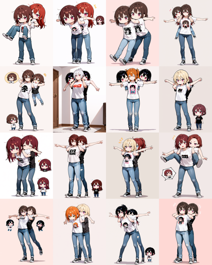 Raehoshi illust XL v8.1 - 羽交い絞めのポーズのプロンプトと画像生成結果:画像4