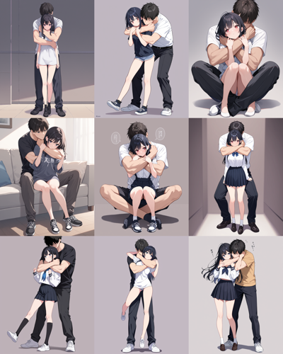WAI-NSFW-Illustrious v14.0 - 羽交い絞めのポーズのプロンプトと画像生成結果:画像5
