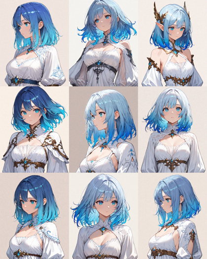 Nova Anime XL v11.0 - 髪の毛の長さを表現するプロンプト、画像生成結果:画像9